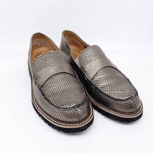 Comfortiva Align Women's Laina Slip On Loafer Steel Leather Size 8.5M